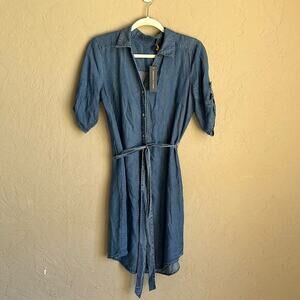 Adrienne Vittadini Jean chambray button from dress‎ size small